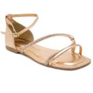 Rasteira Dakota Strass Metalizada Feminina - Rosê Rasteira Dakota Strass Metalizada Feminina - Rosê