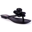 Rasteira Feminina Delicada Flor Brilho Chinelo Tiras Finas Olzzy Casual Rasteirinha