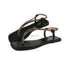 Rasteira Feminina Sandalia Rasteirinha Strass Colorido Sola Cravinho Tira Confortável Casual Brilho