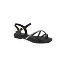 Rasteira flatform tiras strass molekinha infantil