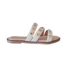 Rasteira Le Capri em tachas off white