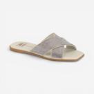 Rasteira Moleca Com Strass Off White