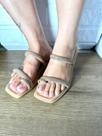 Rasteira Sandalia feminina luxo super Brilho Strass Flatform
