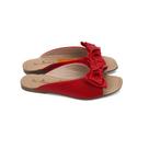 Rasteira scarpan laço vermelho tam35