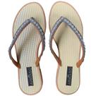 Rasteirinha de Dedo Laranja Neon Beachwere com Detalhes em Perola nas Tirar - ARRASO