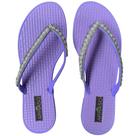 Rasteirinha de Dedo Roxo Neon Beachwere com Detalhes em Perola nas Tirar - ARRASO