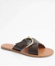 Rasteirinha Feminina Fivela Via Uno Marrom-96032