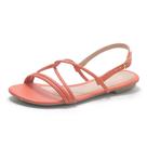 Rasteirinha Feminina Sandália Tiras Moda Verão Atemporal Bico Redondo Com Fivela JCL STORE
