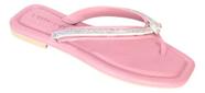 Rasteirinha Rasteira Feminina Confortável Strass Elegante moda blogueira antiderrapante Miss Miss ref 10274