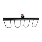 Rastelo para Jardim Reforçado para Folha 4 Dentes 39x11cm Preto Ouro Minas