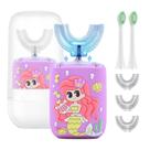 Rastreador de escova de dentes elétrico para crianças em forma de U com 5 cabeças de escova Rastreador de escova de dentes elétrico para crianças em forma de U com 5 cabeças de escova