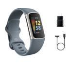 Rastreador de fitness Fitbit Charge 5 Advanced com GPS Blue Steel