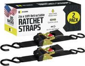 Ratchet Strap DC Cargo Mall, retrátil, 2 x 10 pés, 400 libras, pacote com 2