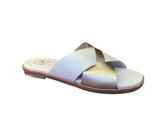 Rateira em couro rio de luz off/ouro 2022