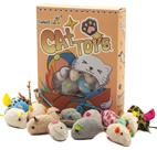 Ratos Catnip de pelúcia macia Cat Toys Fashion's Talk Mouse, pacote com 32