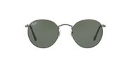 Ray-Ban Round Metal RB3447L 029 Grafite Lente Verde Escuro G15 Tam 53