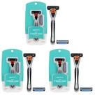 Razor Amazon Basics 3-Blade Motion Sphere para homens (pacote com 3)