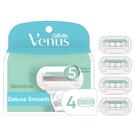 Razor Blade reabastece Gillette Venus Extra Smooth Sensitive 4 quilates