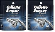 Razor Blade recarrega o sensor Gillette Excel masculino 10x2