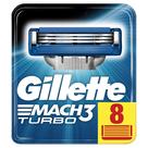 Razor Blades Gillette Mach3 Turbo para homens, pacote com 8