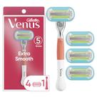 Razor Gillette Venus Extra Smooth Pink + recargas de 4 lâminas