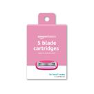 Razor recarrega 6 cartuchos Amazon Basics 5 Blade para mulheres