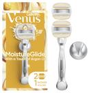 Razor Venus Moistureglide feminino com 2 recargas e suporte