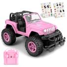 RC Car NQD Pink escala 1:16 com adesivo DIY para meninas de 4 a 10 anos