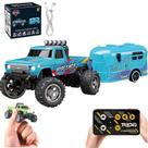 RC Monster Truck Mini escala 1:64 com luzes USB recarregáveis