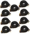 RCA Plug Banhado a Ouro Cabo de 5 Metros Duplo 10 Unidades RCA Plug Banhado a Ouro Cabo de 5 Metros Duplo 10 Unidades