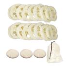 Rebanadas de Lufa ENLAYER 50 piezas de 5 cm de diámetro con almohadilla exfoliante