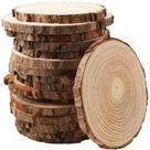 Rebanadas de Madera FSWCCK 17 piezas sin terminar de 13-14 cm para Manualidades