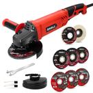 Rebarbadora SHALL 900W 12000RPM 4-1/2 polegadas 6 velocidades 7,5A