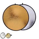 Rebatedor Circular 2 em 1 Prata e Dourado/Ouro de 100cm Dobrável Rebatedor Circular 2 em 1 Prata e Dourado/Ouro de 100cm Dobrável