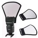 Rebatedor de Flash Fotográfico 2 em 1 Prata e Branco Formato Leque Fotografia Luz Fotógrafo Profissional