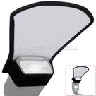 Rebatedor universal branco e prata para flash dedicado speedlite
