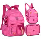 Rebecca Bonbon Kit Mochila de Costas Pelúcia Coleção Plush Dreams Charme e Aconchego Original Lanche