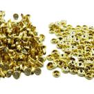 Rebite Com Strass 8x8mm Dourado Ou Prata - 100 peças