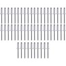 Rebite de Repuxo de Alumínio 4,8X22MM Tipo POP com Mandril de Aço 50 Peças Worker