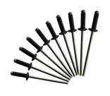 Rebite pop de repuxo cor preto de 3.2mmx12mm kit com 100 peças