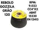 Rebolo Cônico P/ Mármore 4x2 Gr 120 C/ Rosca M14 - Gozilla Rebolo Cônico P/ Mármore 4x2 Gr 120 C/ Rosca M14 - Gozilla