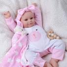 Reborn Baby Doll BABESIDE Smiling 50 cm Realistic Vinyl Girl