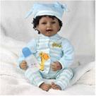 Reborn Baby Doll JRLCGYP 22 Garoto afro-americano com acesso.