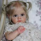 Reborn Doll sqtc Lifelike Girl de 22 polegadas com vinil de corpo inteiro