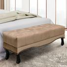 Recamier 1,40m com Pés Acabamento Luxo Tecido Suede Vicenza Cor:Bege Recamier 1,40m com Pés Acabamento Luxo Tecido Suede Vicenza Cor:Bege