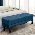 Recamier 1,60m com Capitonê Tecido Veludo Vicenza Cor:Azul Recamier 1,60m com Capitonê Tecido Veludo Vicenza Cor:Azul