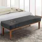 Recamier 1,95m com Base Madeira Maciça Tecido Suede Gênova Cor:Cinza Recamier 1,95m com Base Madeira Maciça Tecido Suede Gênova Cor:Cinza