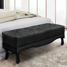 Recamier 1,95m Pés Madeira Acabamento Tecido Suede Vicenza Cor:Preto Recamier 1,95m Pés Madeira Acabamento Tecido Suede Vicenza Cor:Preto