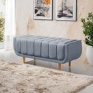 Recamier Alemanha 1,30M com Base Madeira Linho Sofatec