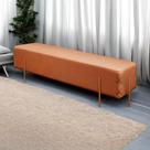Recamier Banco Luxo Eros Sala de Estar Laranja Terracota Recamier Banco Luxo Eros Sala de Estar Laranja Terracota